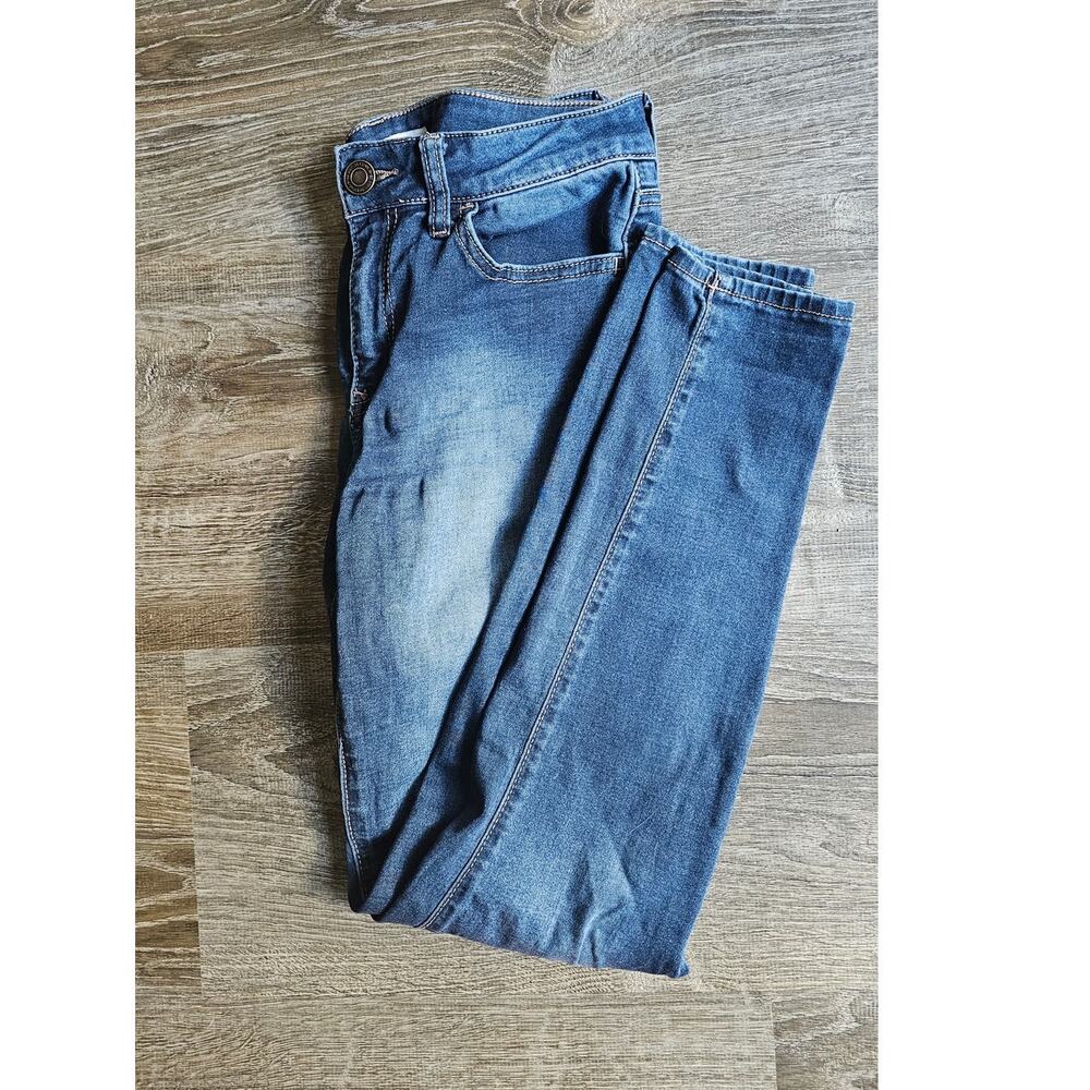 SO Denim Jeggings Flat Comfort Waist Jeggings Pants Dark Wash Juniors Size 7